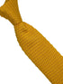yellow gold knitted with navy blue tip